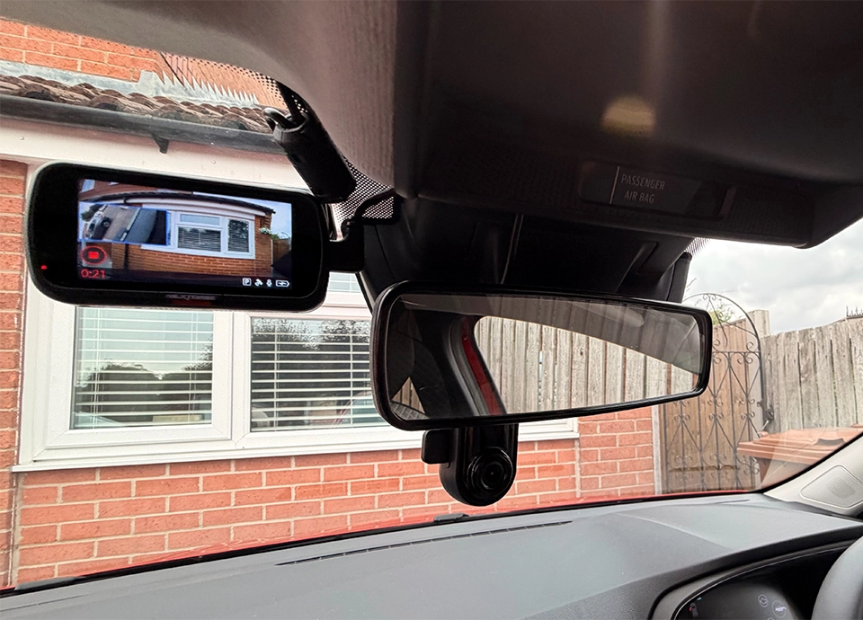 Dash camera in Highway One training vehicle